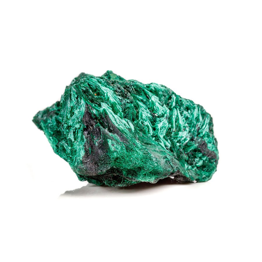 Pierre de Malachite sur fond blanc-2